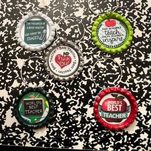 Teachers Wine Charm Set